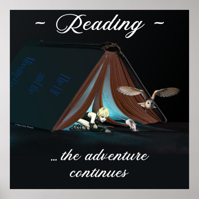 Reading, the adventure continues poster (Front)