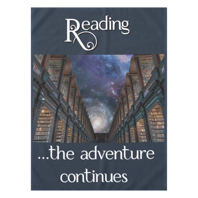 Reading …the Adventure Continues Tablecloth (Front)