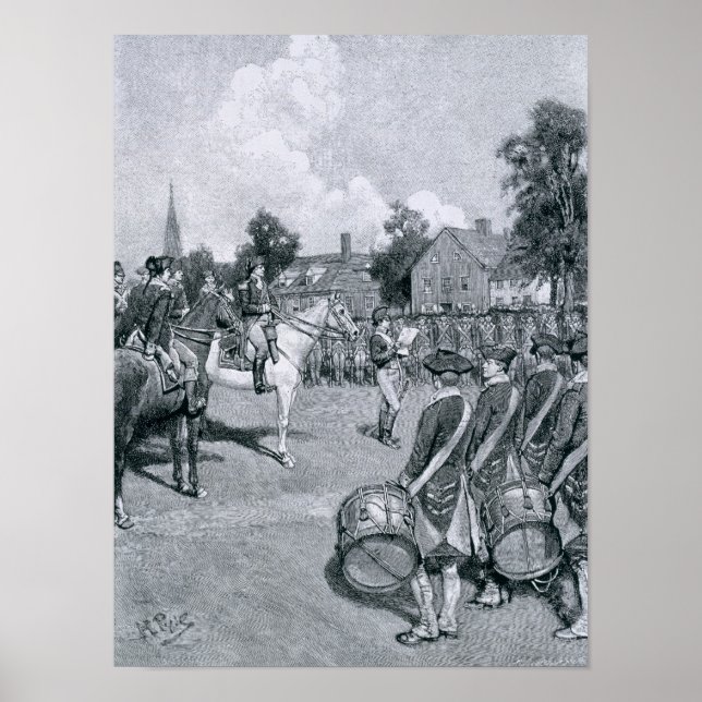 Reading the Declaration before Washington's Poster (Front)