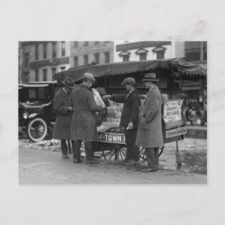 Reading The News, 1925 Postcard