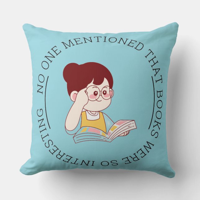 Reading Throw Pillow (Front)