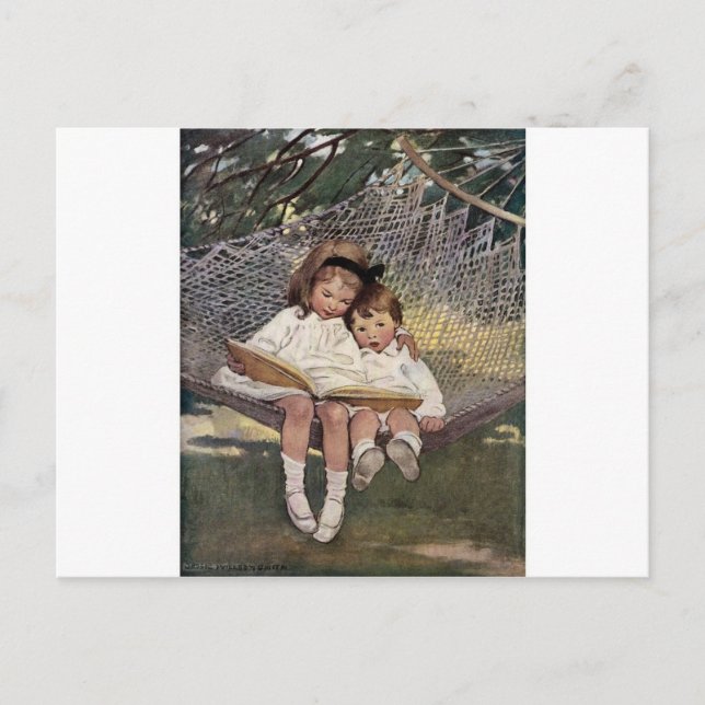 Reading To My Little Brother Postcard (Front)