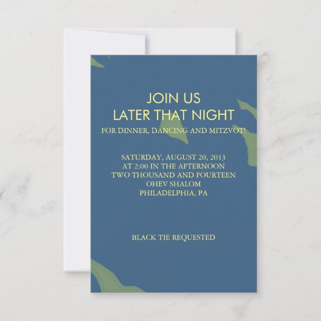 READING TORAH Bar Mitzvah Invitation (Front)