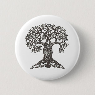 Reading Tree 6 Cm Round Badge