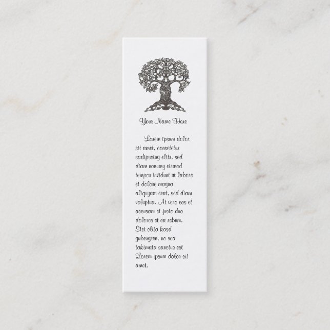 Reading Tree Mini Bookmark to Customise Mini Business Card (Front)