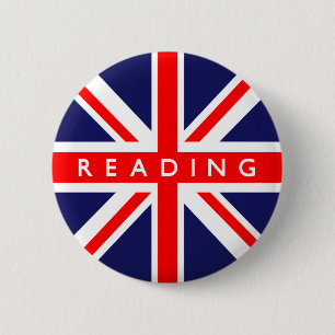 Reading UK Flag 6 Cm Round Badge