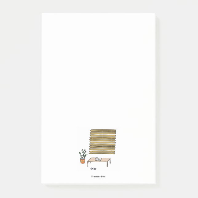 Reading under the blinds Post-it note (Front)