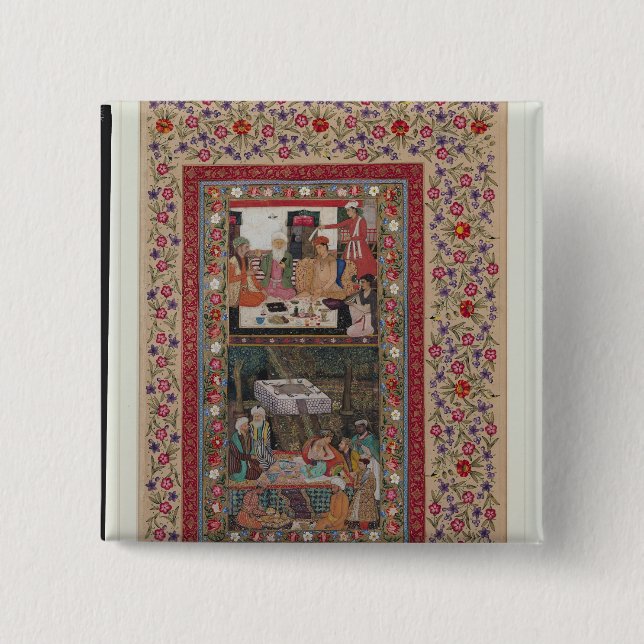 Reading Verse and a Banquet 15 Cm Square Badge (Front)