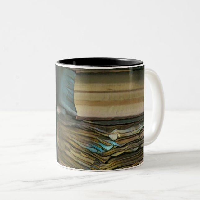 Reading wall decor Two-Tone coffee mug (Front Right)