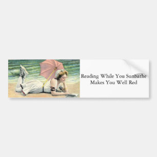 Reading While You Sunbathe Humour Bumper Sticker
