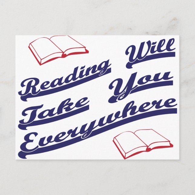 reading will take you everywhere postcard (Front)