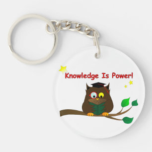 Reading Wise Owl Key Ring