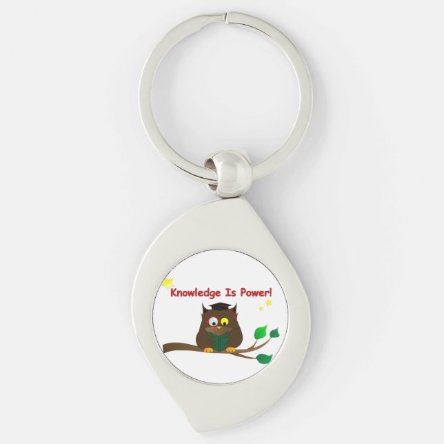Reading Wise Owl Key Ring (Front)