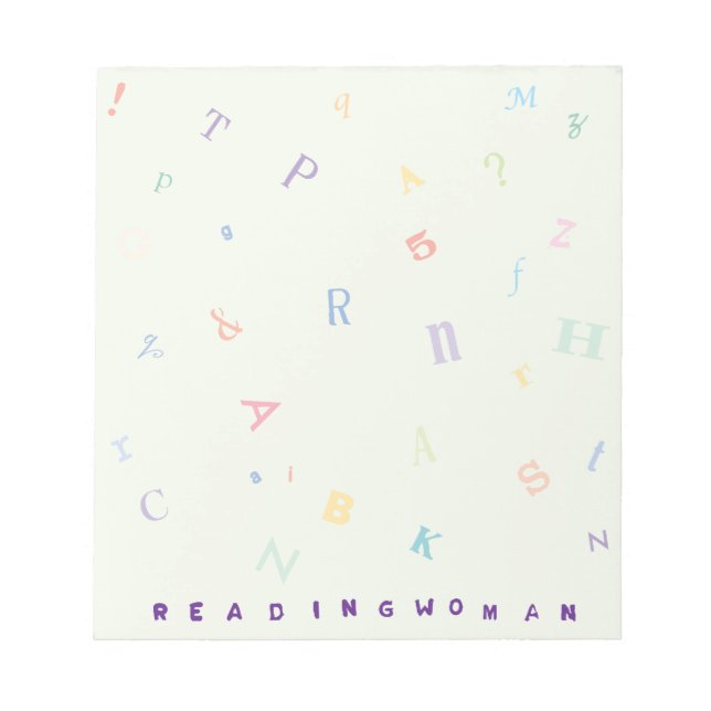 Reading Woman 5.5x6 Notepad (Front)
