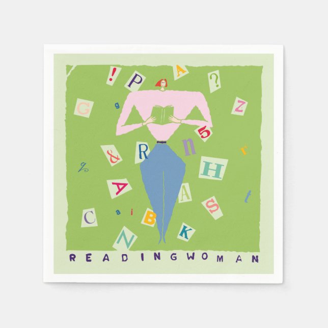 Reading Woman Napkin (Front)