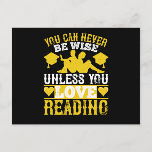 Reading -You Can't Be Wise Without Books Postcard