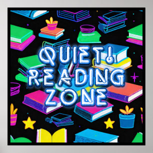 Reading Zone Colourful Poster
