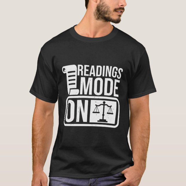 Readings Mode On Lawyer T-Shirt (Front)