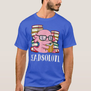 Readsolotl Aolotl Reading Fish Books Lizard T-Shirt