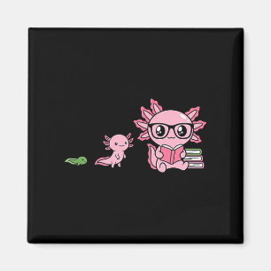 Readsolotl axolotl book lover funny reading kids magnet