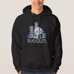Readsolotl Axolotl Reading Fish Books Lizard Kids Hoodie