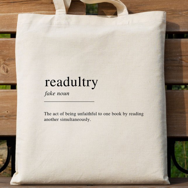 Readultry definition, book lovers  tote bag (Creator Uploaded)