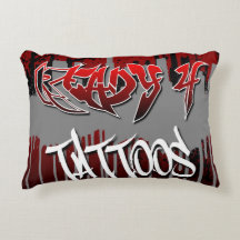 Ready 4 Tattoos Accent Pillow