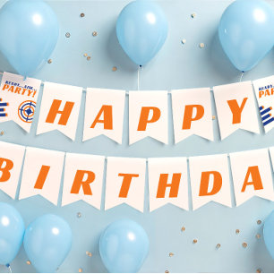 Ready, Aim, Party! Happy Birthday Decor Bunting
