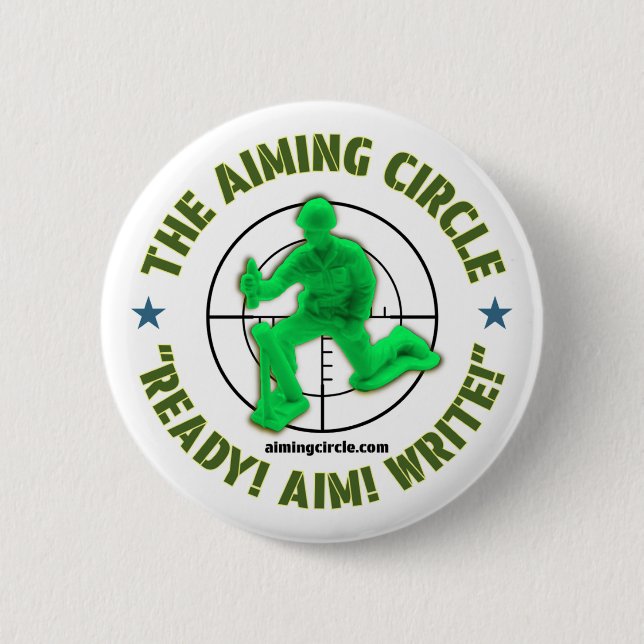 "Ready! Aim! Write!" button (Front)