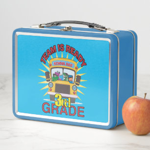 Ready Back To School 3Rd Grade Personalised Name Metal Lunch Box