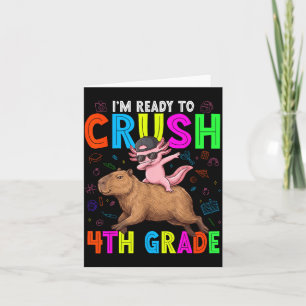 Ready For 4th Grade Back To School Capybara Card