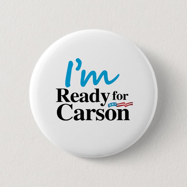 Ready for Carson 2016 6 Cm Round Badge (Front)