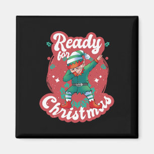Ready For Christmas Elf Xmas Santa Claus Snow Adve Magnet