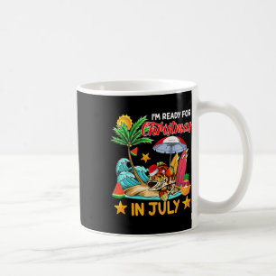 Ready For Christmas In July Cute Santa Grouper Fis Coffee Mug