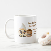 Ready for Coffee with a Gnome and Bag of Beans