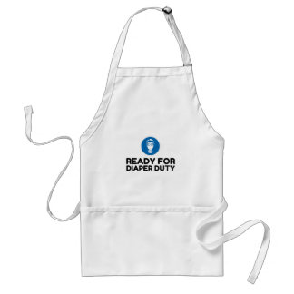 Ready For Diaper Duty Gas Mask Funny Standard Apron
