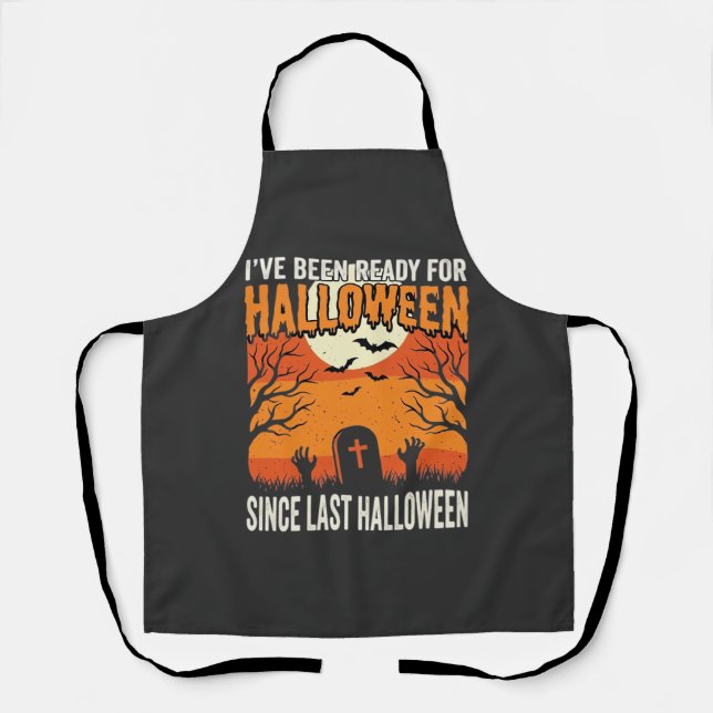 Ready For Halloween Graveyard Design_1 Apron (Front)