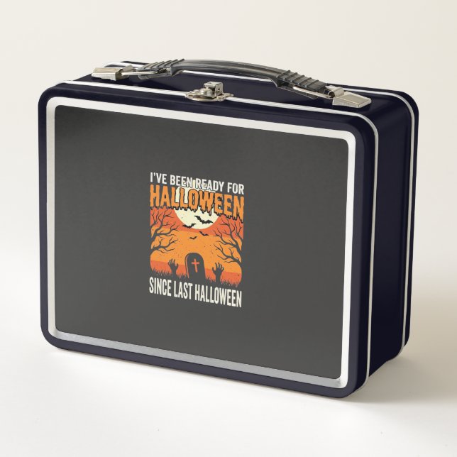 Ready For Halloween Graveyard Design_1 Metal Lunch Box (Front)