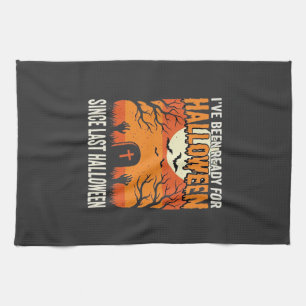 Ready For Halloween Graveyard Design_1 Tea Towel