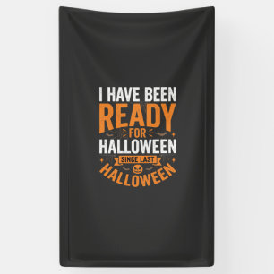 Ready For Halloween Pumpkin Skull Design Banner