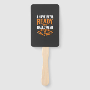 Ready For Halloween Pumpkin Skull Design Hand Fan