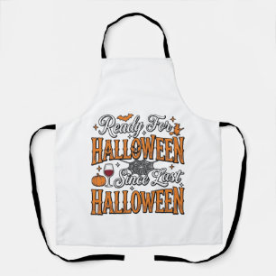 Ready For Halloween Vintage Engraving Shirt Design Apron