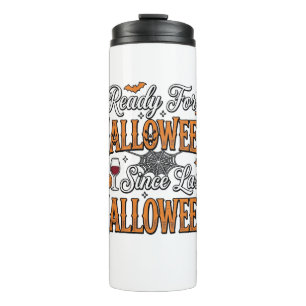 Ready For Halloween Vintage Engraving Shirt Design Thermal Tumbler