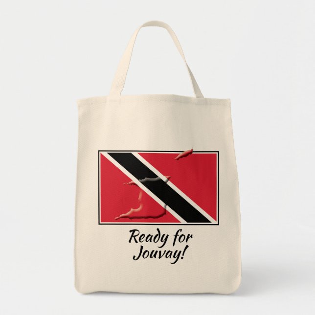READY FOR JOUVAY | Personalizable | TRINIDAD FLAG Tote Bag (Front)