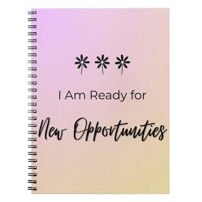 Ready for New Opportunities Notebook (Front)