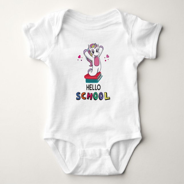 Ready for online school baby bodysuit (Front)