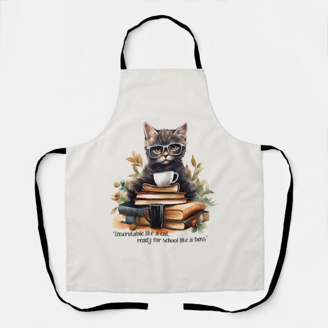 Ready For School Like A Boss Apron (Front)