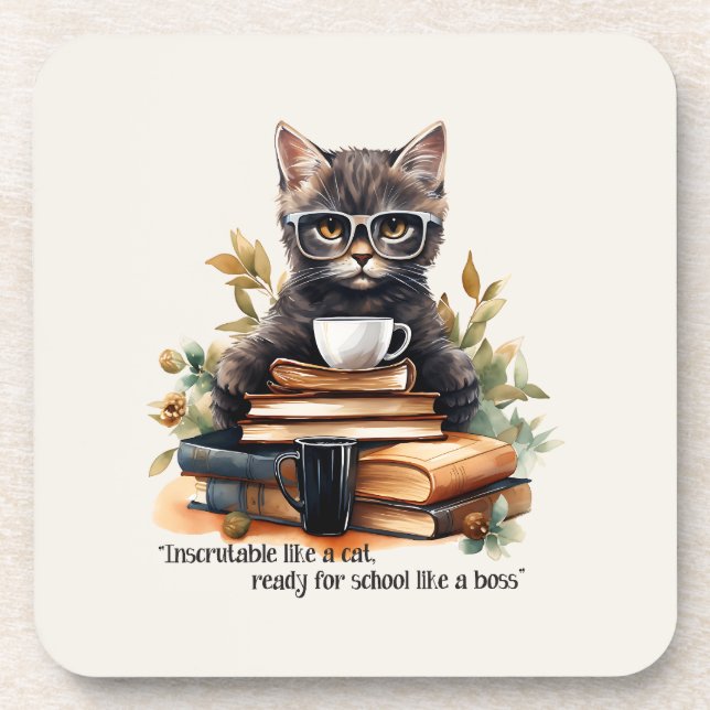 Ready For School Like A Boss Coaster (Front)