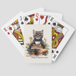 Ready For School Like A Boss Playing Cards
