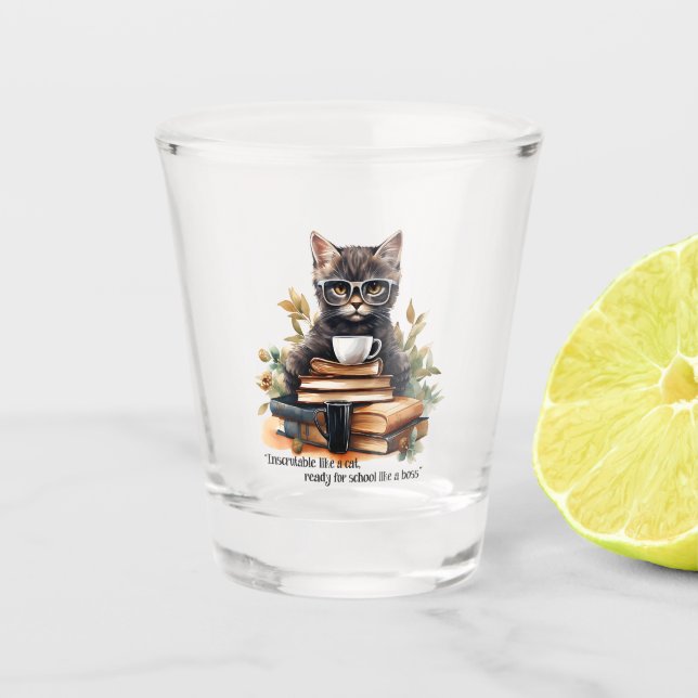 Ready For School Like A Boss Shot Glass (Front)